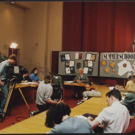 Summer School - media launch [?] with Vice Chancellor David Penington