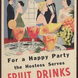 For a Happy Party the Hostess Serves Fruit Drinks