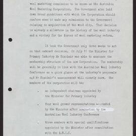 Wool Marketing Corporation, conscription