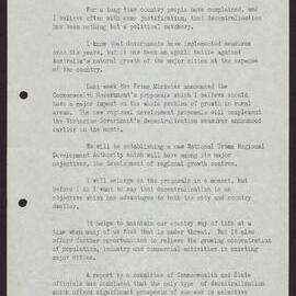 Decentralisation, regional development