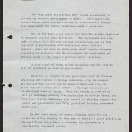 Overseas investment, price of wool