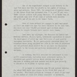 Women in the workforce, childcare, National Urban and Regional Development Authority