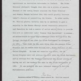 Gair's appointment to Ireland, foreign policy