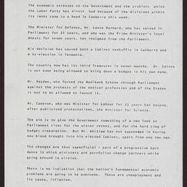 Bass by-election, Labor government