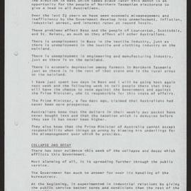 Bass by-election, Labor government