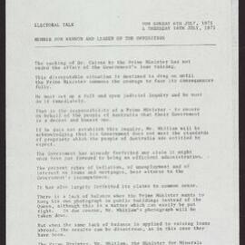 Dr Cairns, Labor government