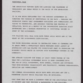 Liberal party policies