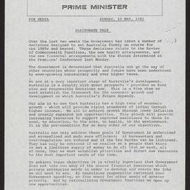 Review of Commonwealth functions, health arrangements, financial policy, Premiers' Conference