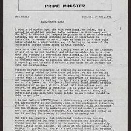 Australian Council of Trade Unions, industrial relations