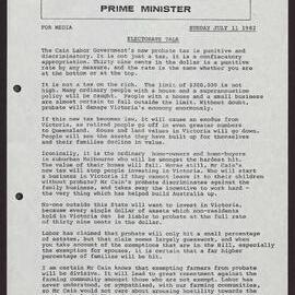 Cain Labor government's probate tax