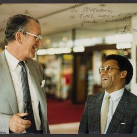 [Malcolm Fraser with Allan Doesak at Port Elizabeth]