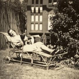 Una Fraser, Malcolm Fraser's mother, in the garden at Portsea, Victoria.