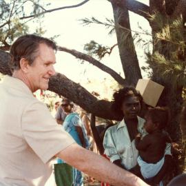 Malcolm Fraser amongst Aboriginal Australian People in the Northern Territory.