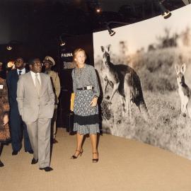 The Prime Minister of Zimbabwe Robert Mugabe at The Australia Exhibition in the Royal Exhibition Building during the Commonwealth Heads of Government Meeting in Melbourne.