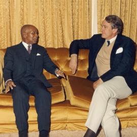Malcolm Fraser with the President of Zambia Dr Kenneth D. Kaunda at the Commonwealth Heads of Government Meeting in Melbourne.