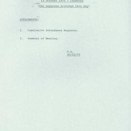 Record of Shadow Cabinet Nos. 28/29