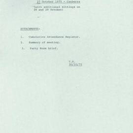 Record of Shadow Cabinet No. 30