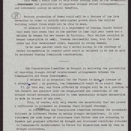 Housing, drought relief, medical benefits