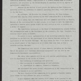 Wool marketing, 25-hour week, primary producers, United Kingdom levies on imports