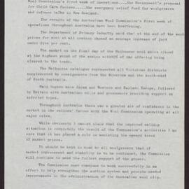 Australian Wool Commission, child care centres, emergency relief for woolgrowers, defence talks in New Zealand