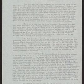 Prime Ministers' conference, common market implications