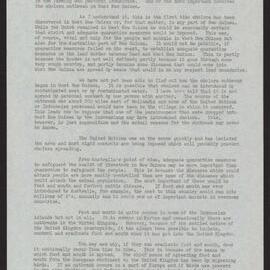 Quarantine - cholera and foot and mouth