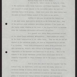 Outside control of the Labour [sic] Party