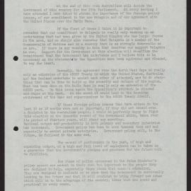 Summary of election campaign (Malaysia, ANZUS Treaty, foreign policy)