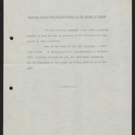 Personal pledge from Malcolm Fraser to the people of Wannon