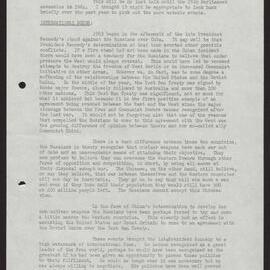 International scene, domestic politics