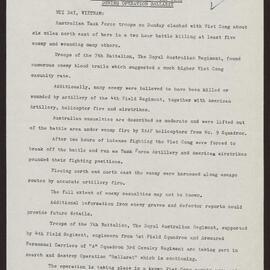 Australians clash with Viet Cong during Operation Ballarat