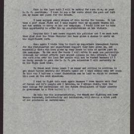 Radio talk, last talk prior to the 1954 election