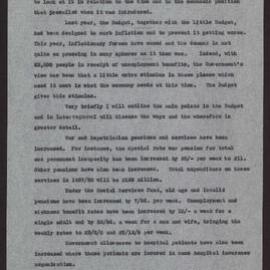 1957-1958 Budget