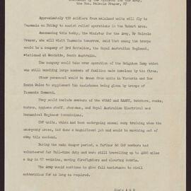 More troops to Tasmania