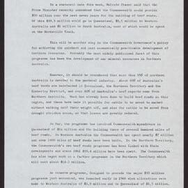 Development of beef roads in Northern Australia