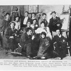 A group of students at the National Gallery of Victoria Art School in Melbourne.