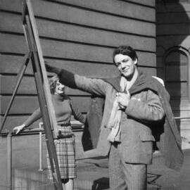 David Boyd and Judy Hunter at the National Gallery of Victoria, Melbourne.