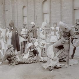 National Gallery of Victoria Art School students at a fancy dress ball.