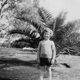 Malcolm Fraser as a small boy in the garden at Balpool-Nyang, New South Wales.
