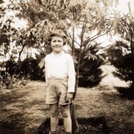 Malcolm Fraser as a small boy in the garden at Balpool-Nyang, New South Wales.