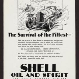 Collection of advertisements for Shell motor oils [25 of many]