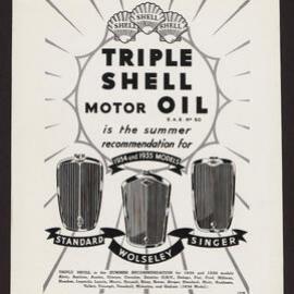 Collection of advertisements for Shell motor oils [26 of many]
