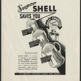 Collection of advertisements for Supershell petrol [16 of many]