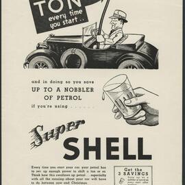 Collection of advertisements for Supershell petrol [29 of many]