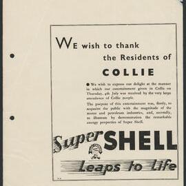 Collection of advertisements for Supershell petrol [34 of many]