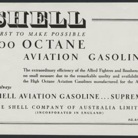 Shell Aviation Gasoline and aviation lubricants advertisements [1 of many]