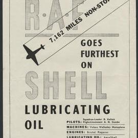 Shell Aviation Gasoline and aviation lubricants advertisements [5 of many]