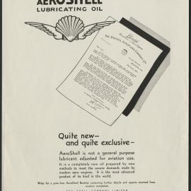 Shell Aviation Gasoline and aviation lubricants advertisements [6 of many]