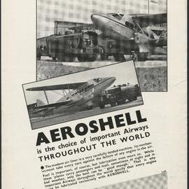 Shell Aviation Gasoline and aviation lubricants advertisements [10 of many]