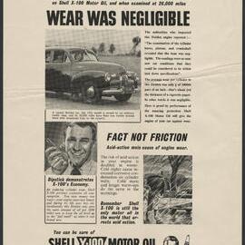 Collection of Shell Advertisements for  Shell X-100 motor oil [20 of many]